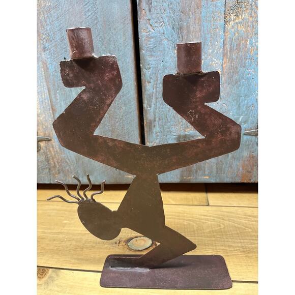 Vintage? Metal Candle Stick Holder. Dancing Man break dancing. upside down. - Picture 2 of 7